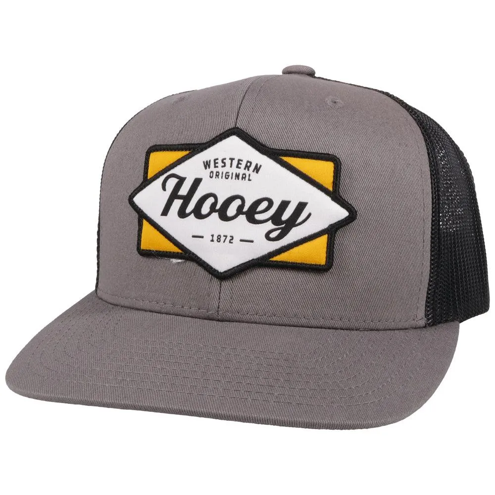 Hooey Diamond Grey & Black Trucker Hat