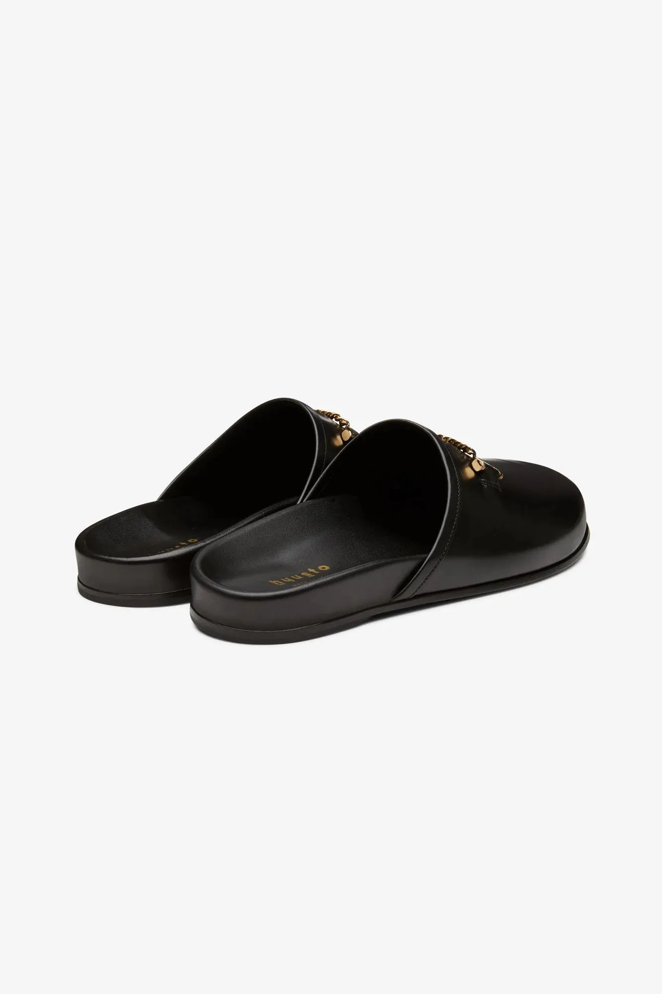 Hyusto   Quincy Slipper Black Leather