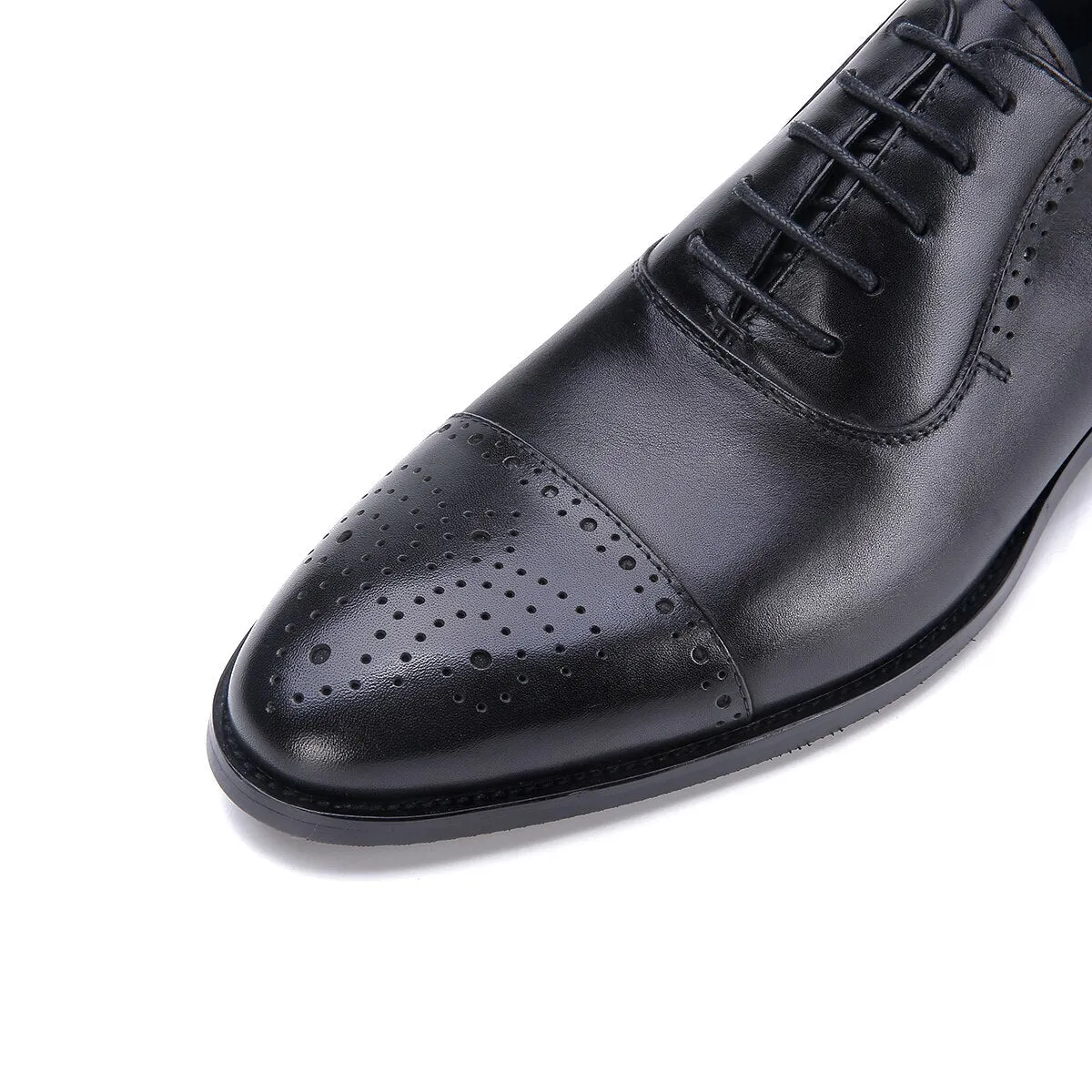 il Ottimo - Classic Leather Captoe Oxford Dress Shoes