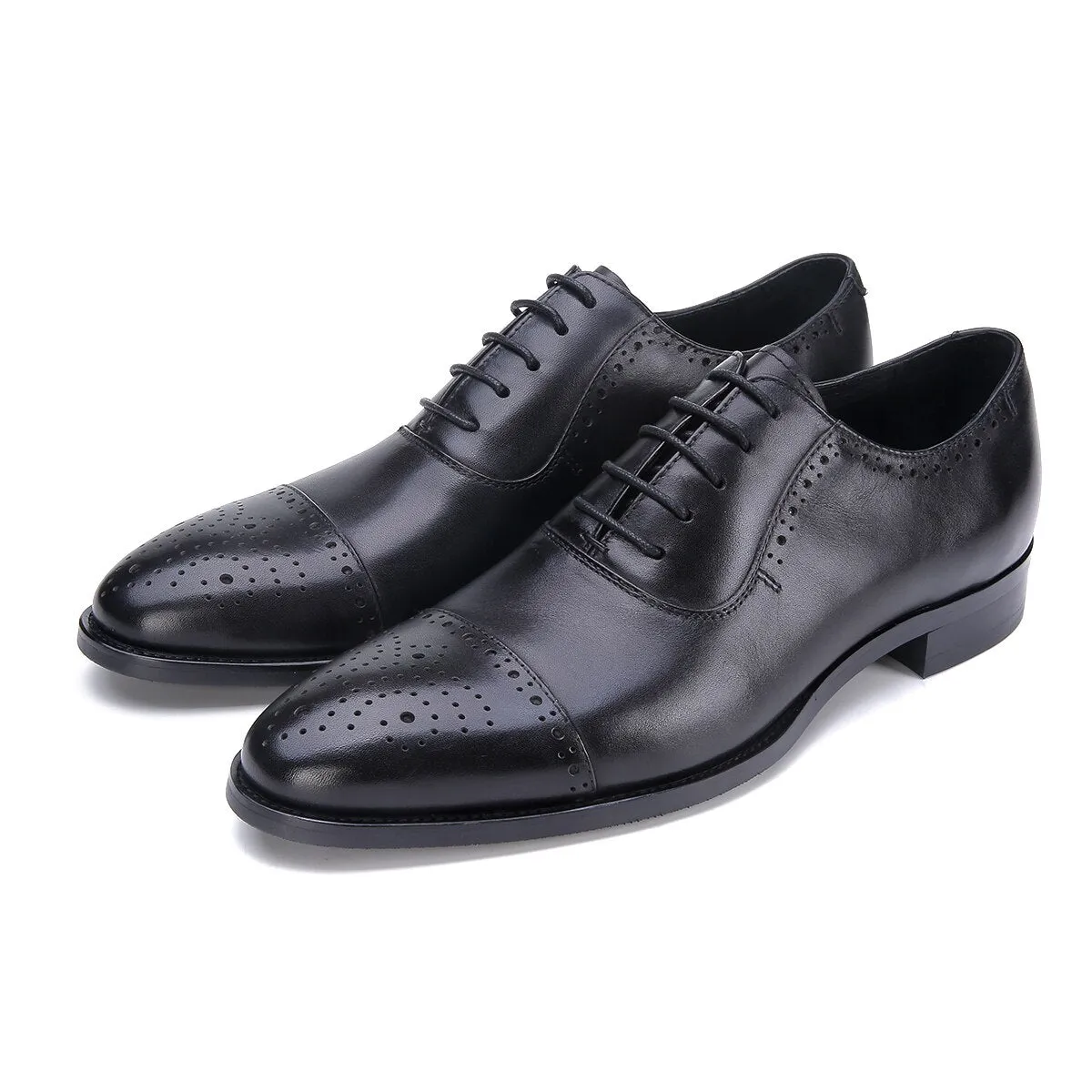 il Ottimo - Classic Leather Captoe Oxford Dress Shoes