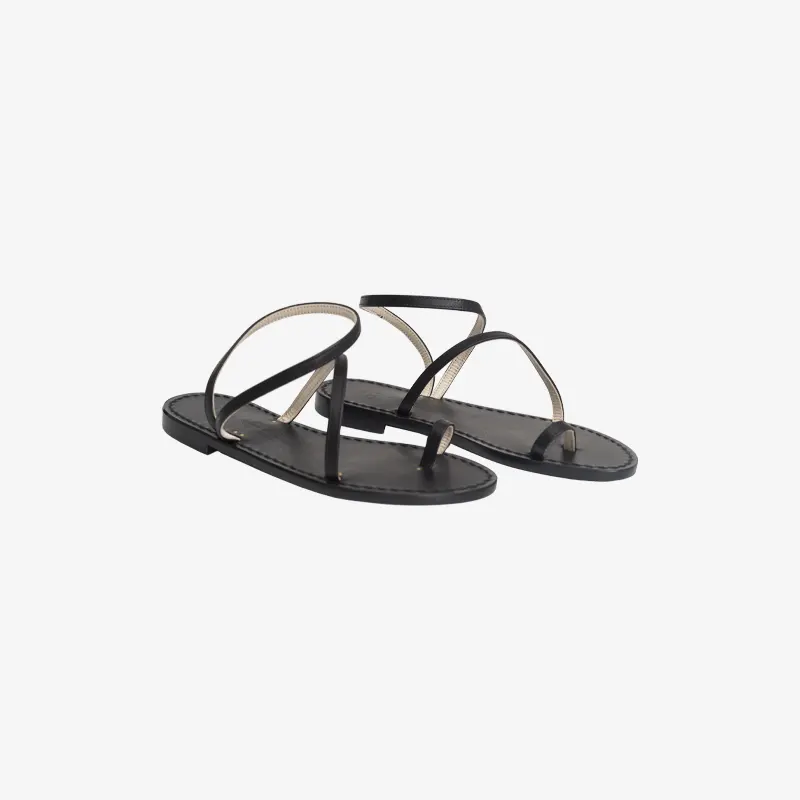 ISSIMO X Mario D'Ischia Deep Black Sandals