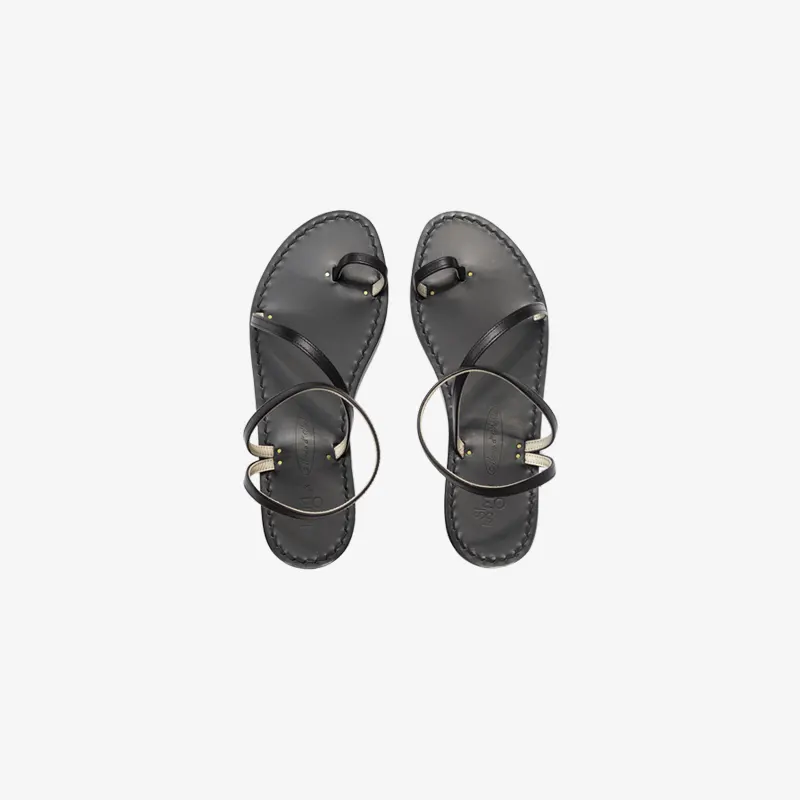 ISSIMO X Mario D'Ischia Deep Black Sandals