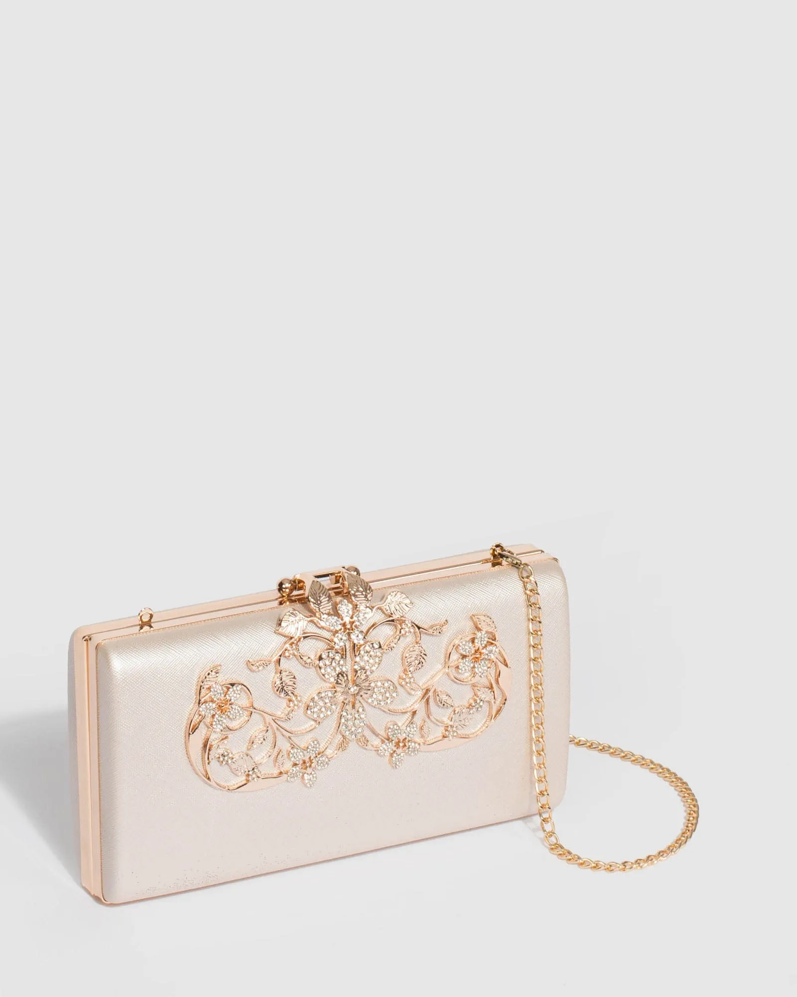 Ivory Victoria Clip Clutch Bag
