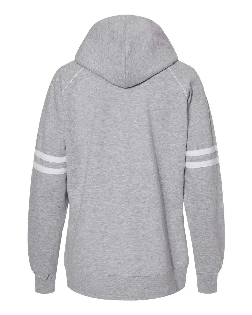 J America 8645 Women's Varsity Fleece Piped Hooded Sweatshirt SKU: 8645