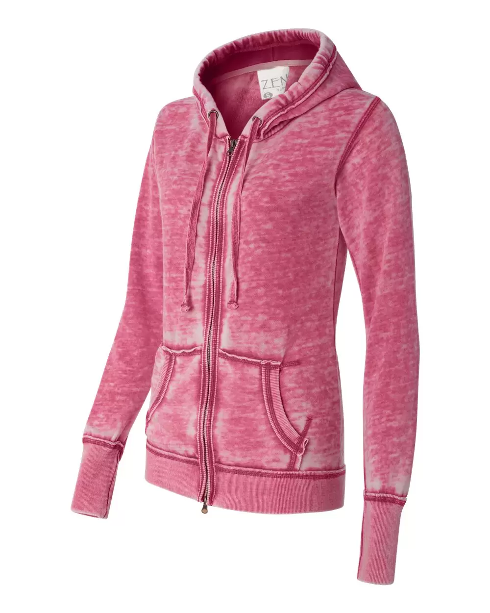 J America 8913 Women's Zen Fleece Full-Zip Hooded Sweatshirt SKU: 8913