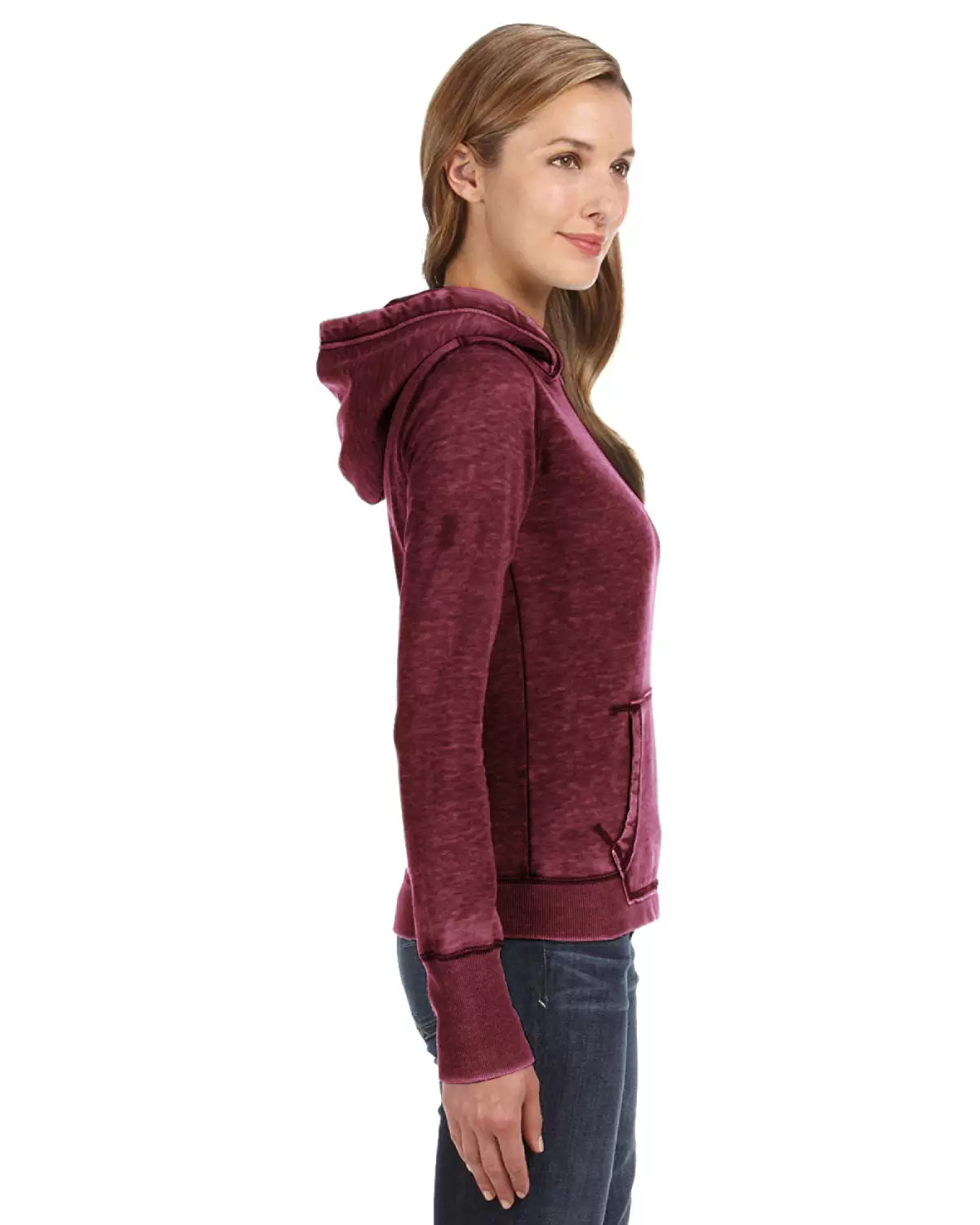 J8912 J-America Ladies' Vintage Zen Hooded Fleece SKU: J8912