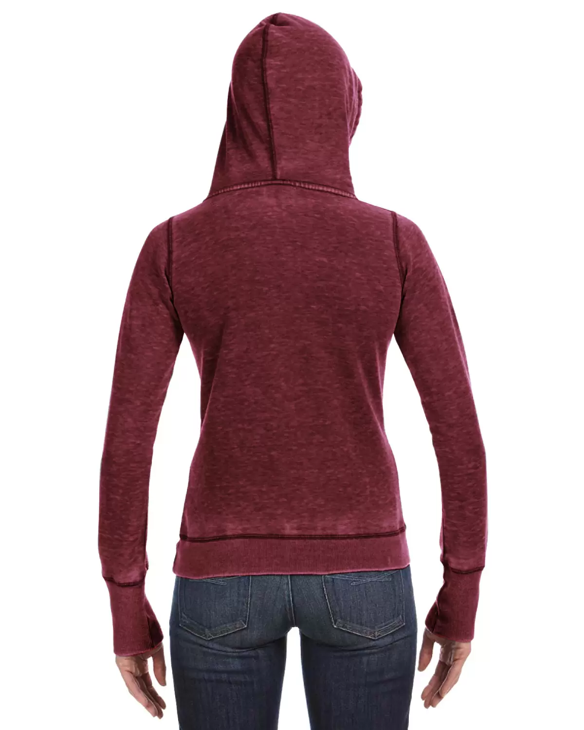 J8912 J-America Ladies' Vintage Zen Hooded Fleece SKU: J8912