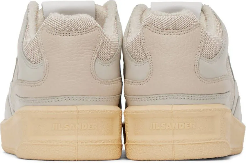 Jil Sander Off-White Perforated Sneakers