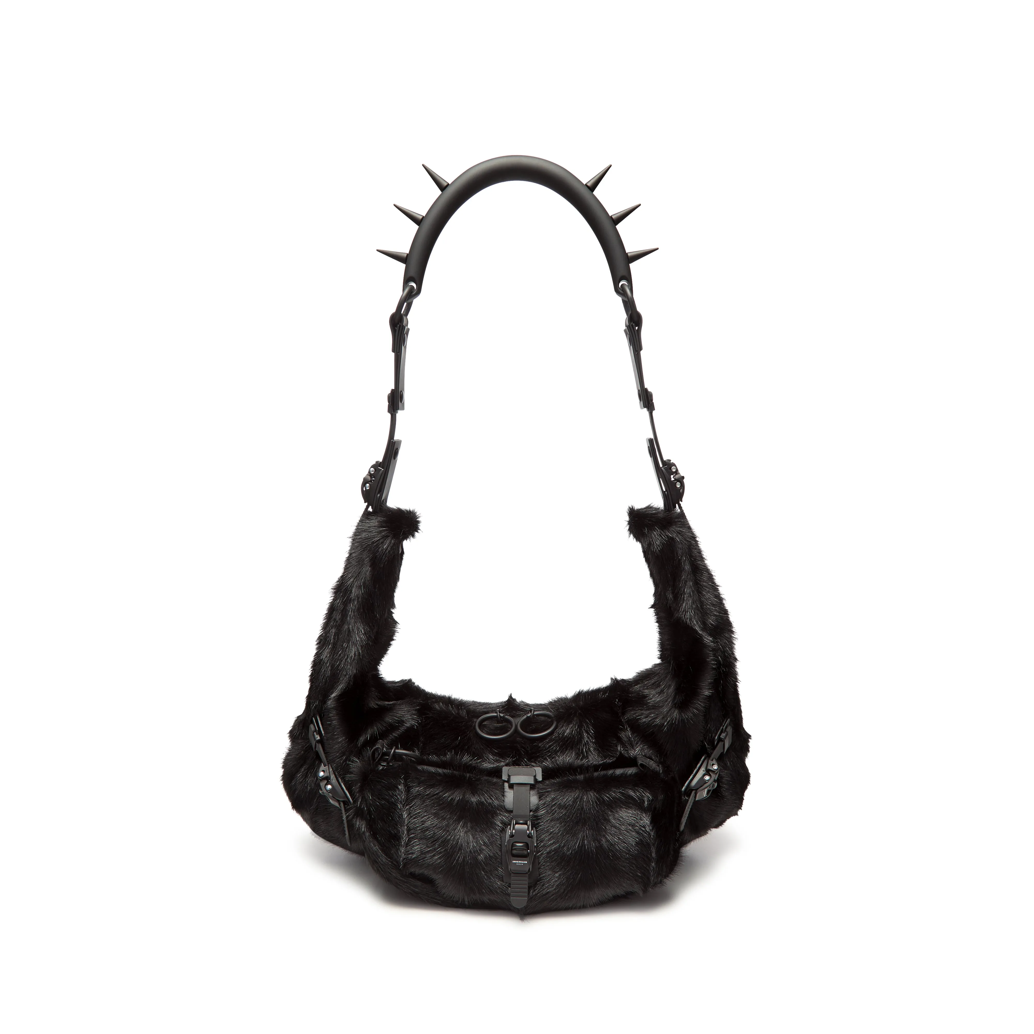 Junya Watanabe - Women's Half Moon Faux-Fur Shoulder Bag - (Black)