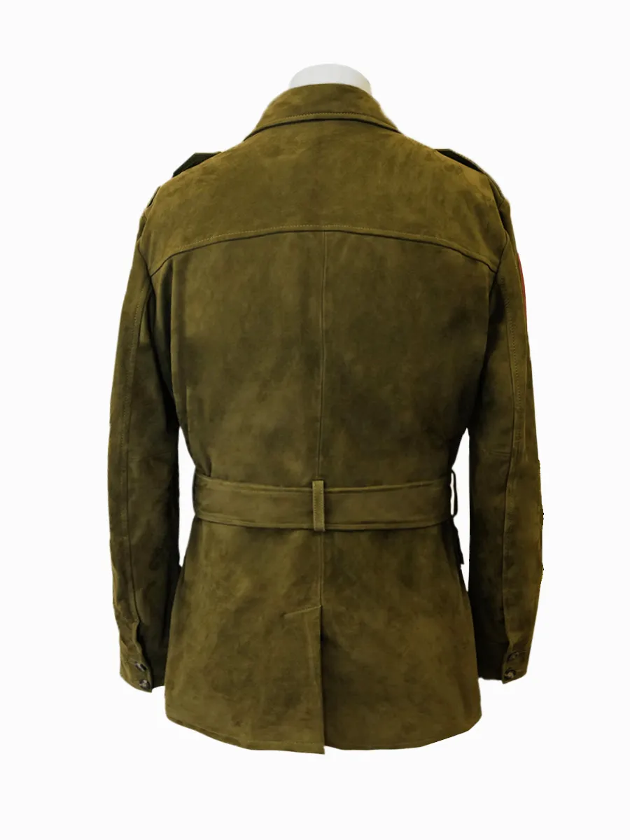 Khaki Leather Safari Jacket for Men - LaSaharienne Rodeo Khaki | PAUL MARIUS