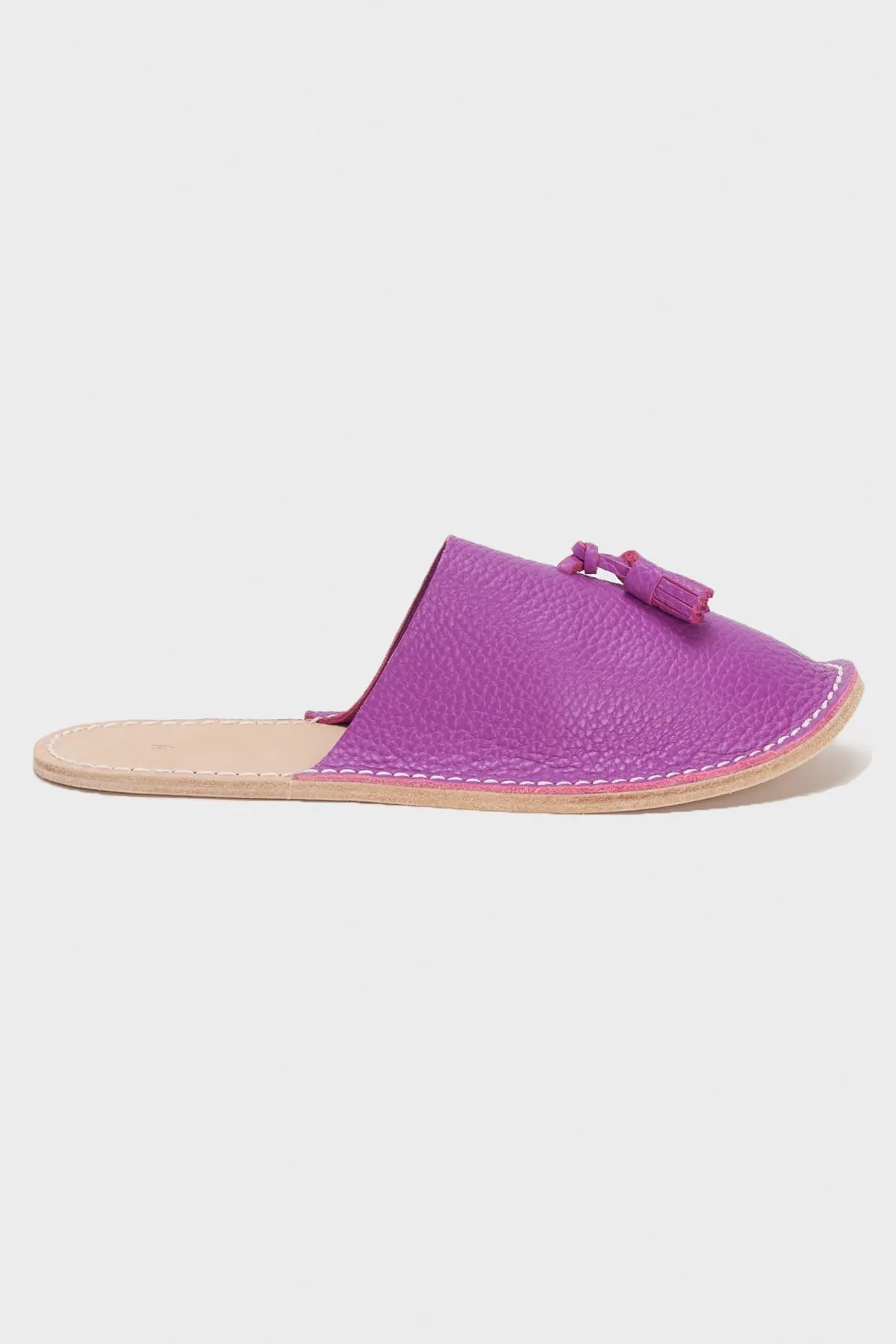 Leather Slipper - Royal Purple