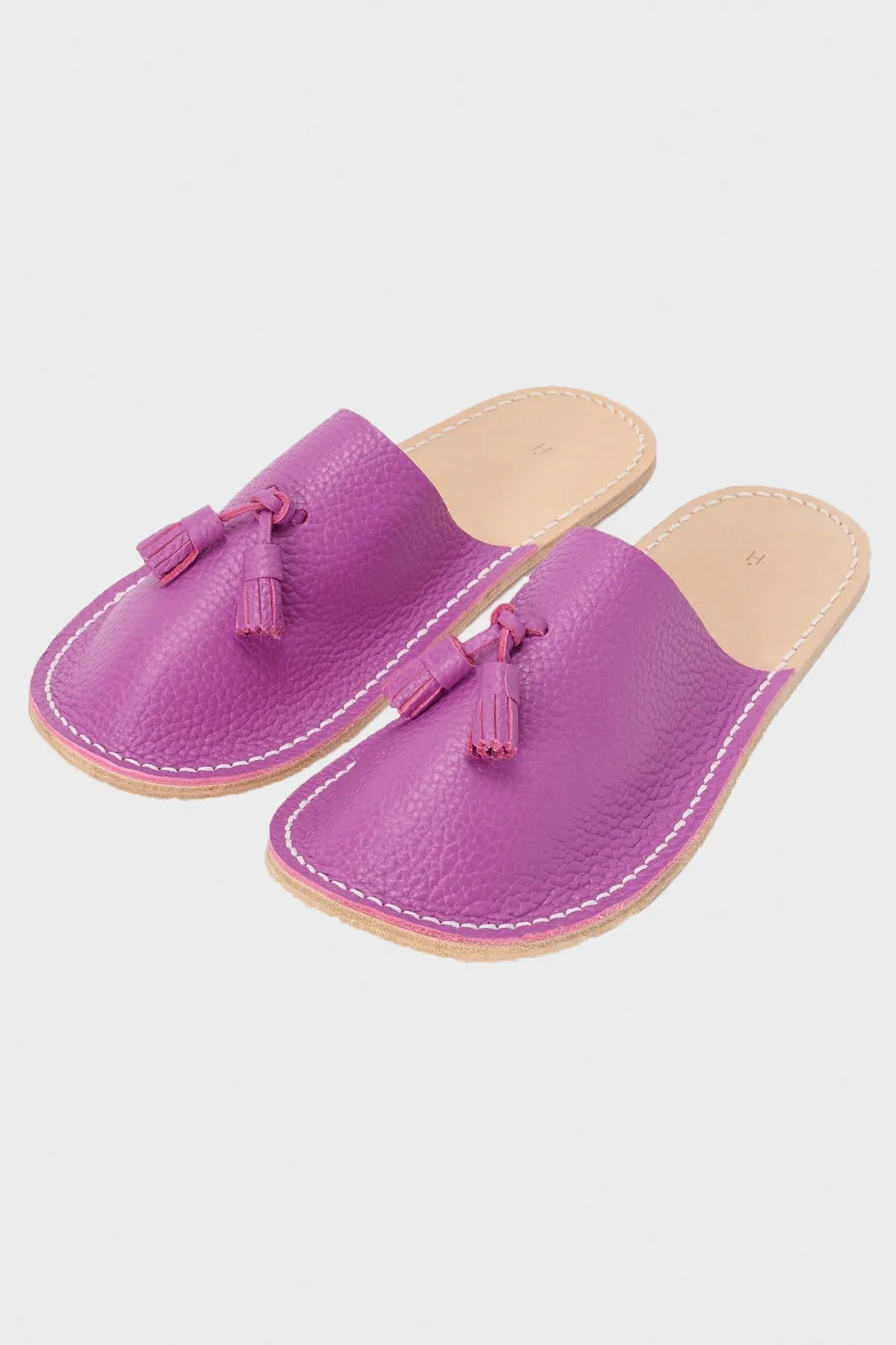 Leather Slipper - Royal Purple