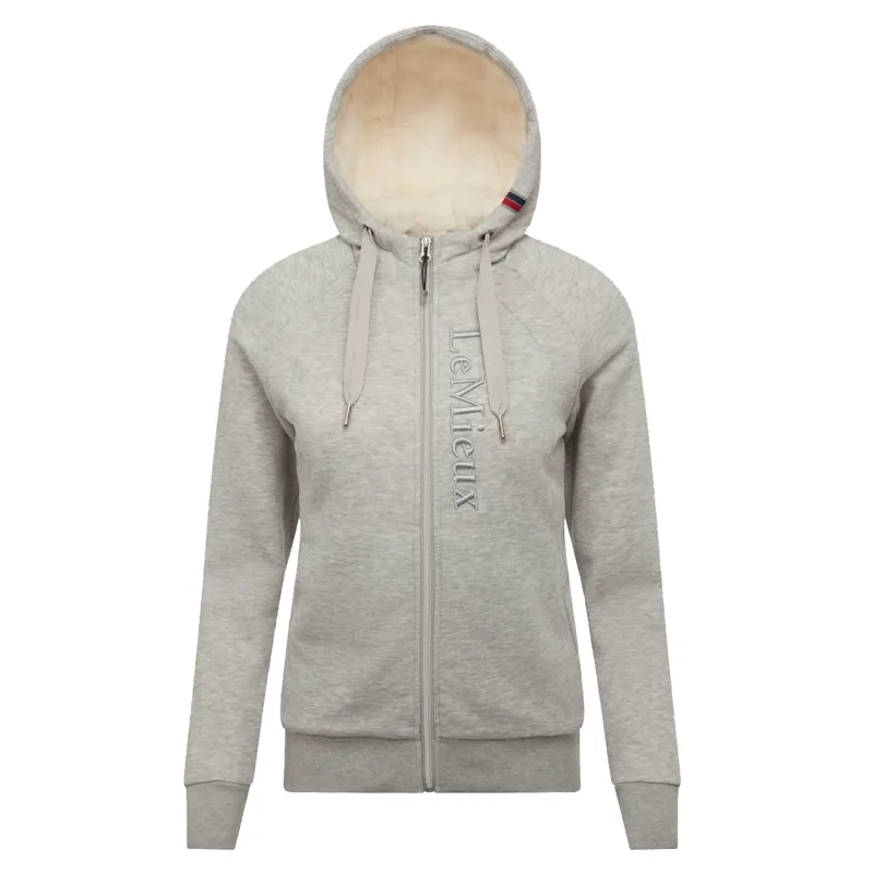 LeMieux Elite Sherpa Lined Zip Through Ladies Hoodie - Grey