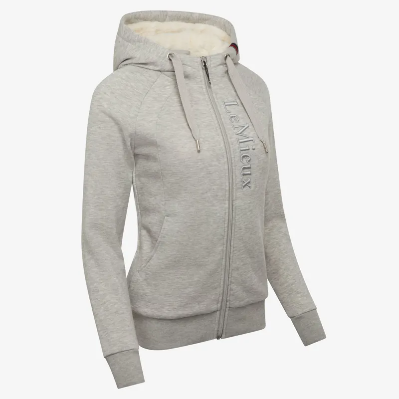 LeMieux Elite Sherpa Lined Zip Through Ladies Hoodie - Grey