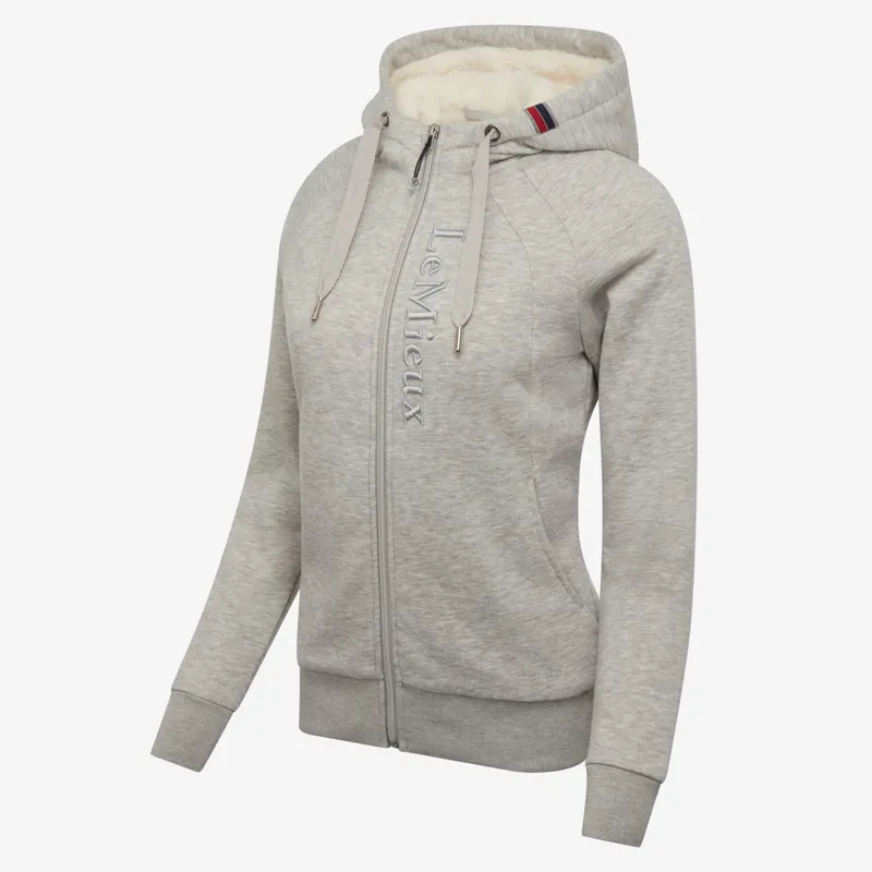 LeMieux Elite Sherpa Lined Zip Through Ladies Hoodie - Grey