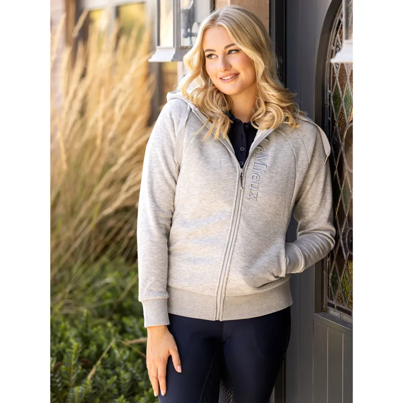 LeMieux Elite Sherpa Lined Zip Through Ladies Hoodie - Grey