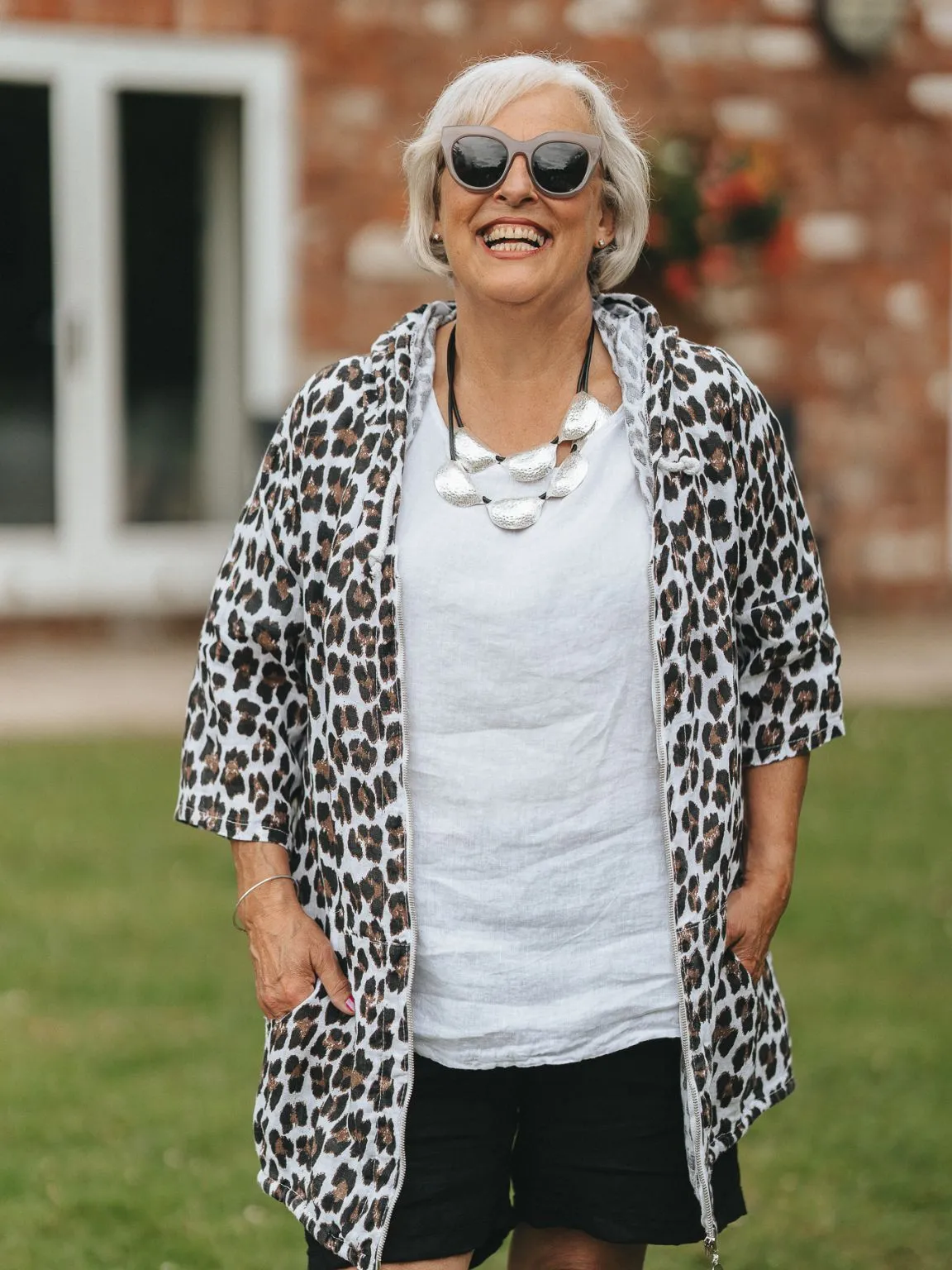 Leopard Print Hooded Jacket