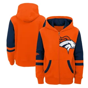 Lids Youth Orange Denver Broncos Stadium Colorblock Full-Zip Hoodie