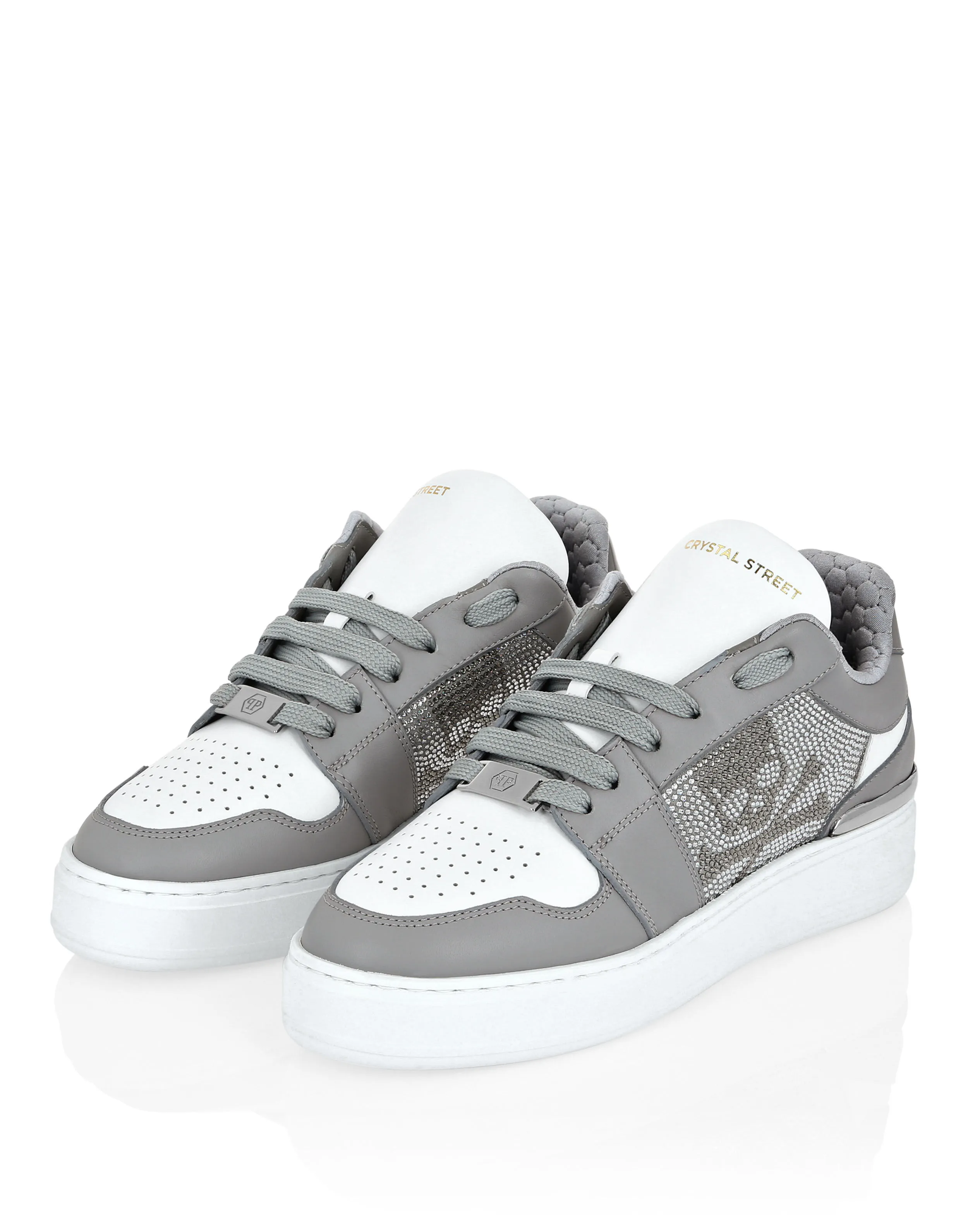 Lo-Top Crystal Leather Sneakers Skull&Bones