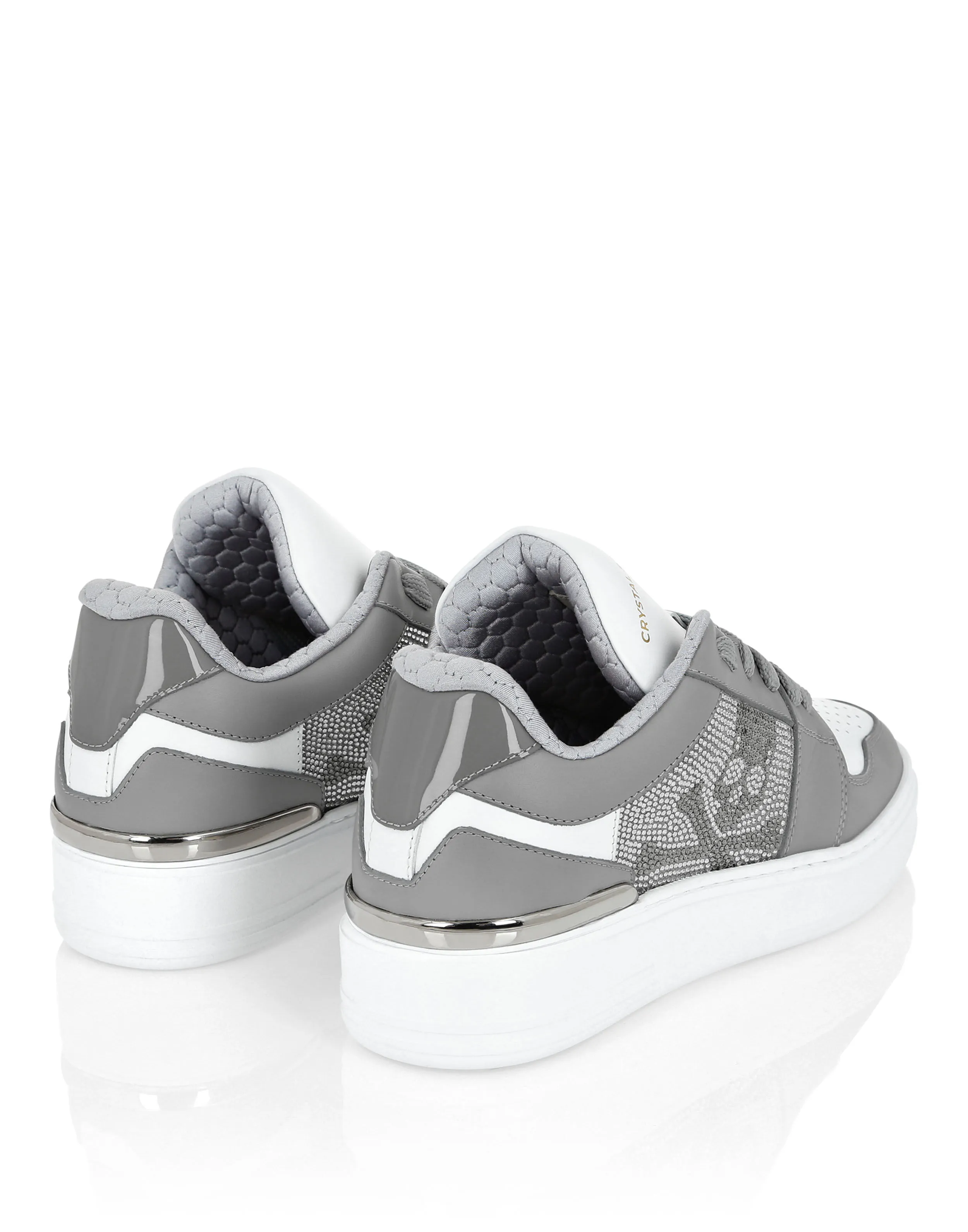 Lo-Top Crystal Leather Sneakers Skull&Bones