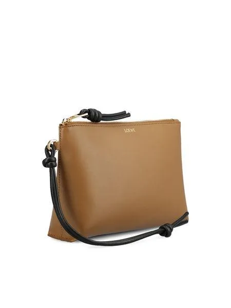 LOEWE Stylish Brown Knot T Pouch Handbag for Women