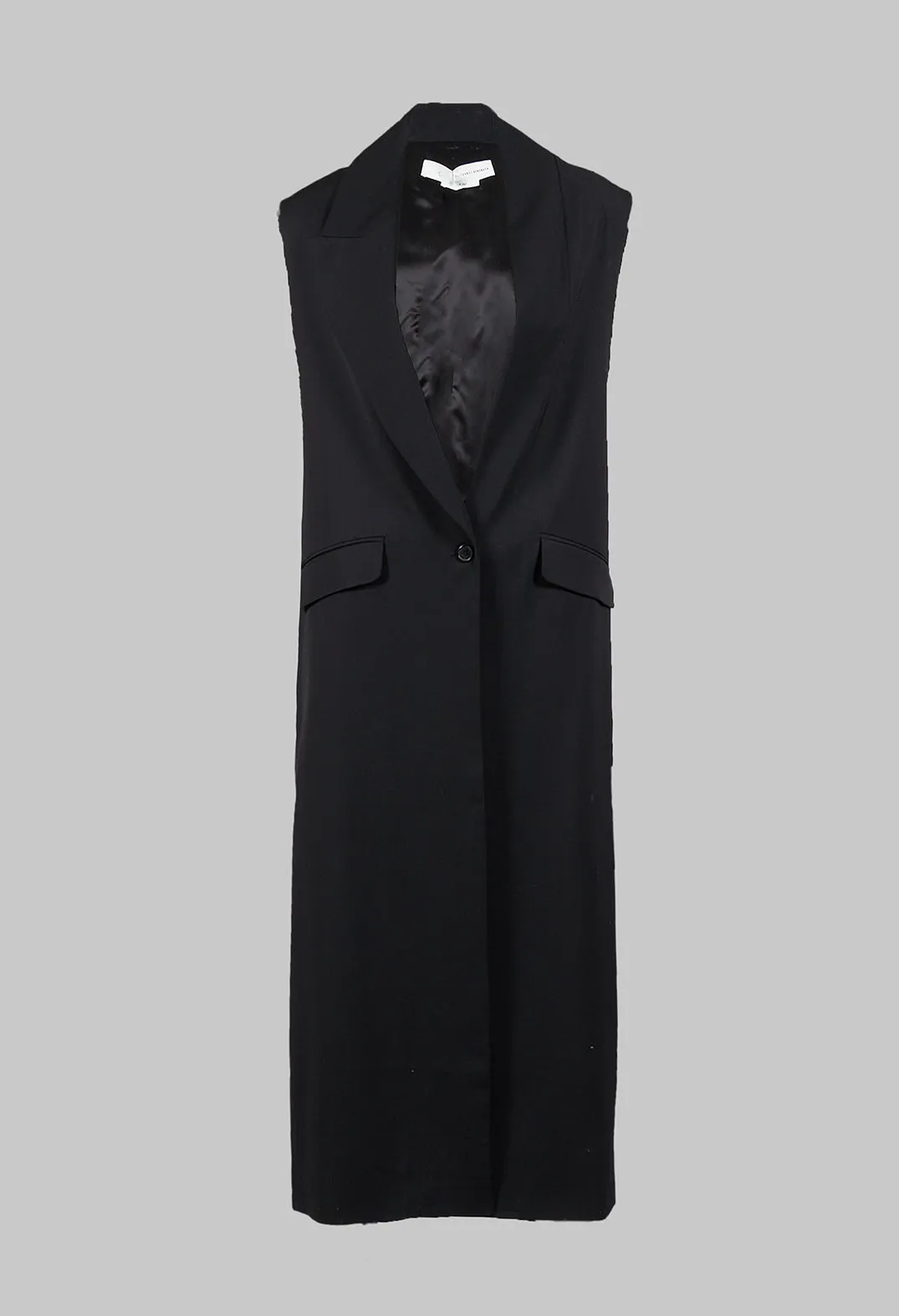 Longline Waistcoat in Black