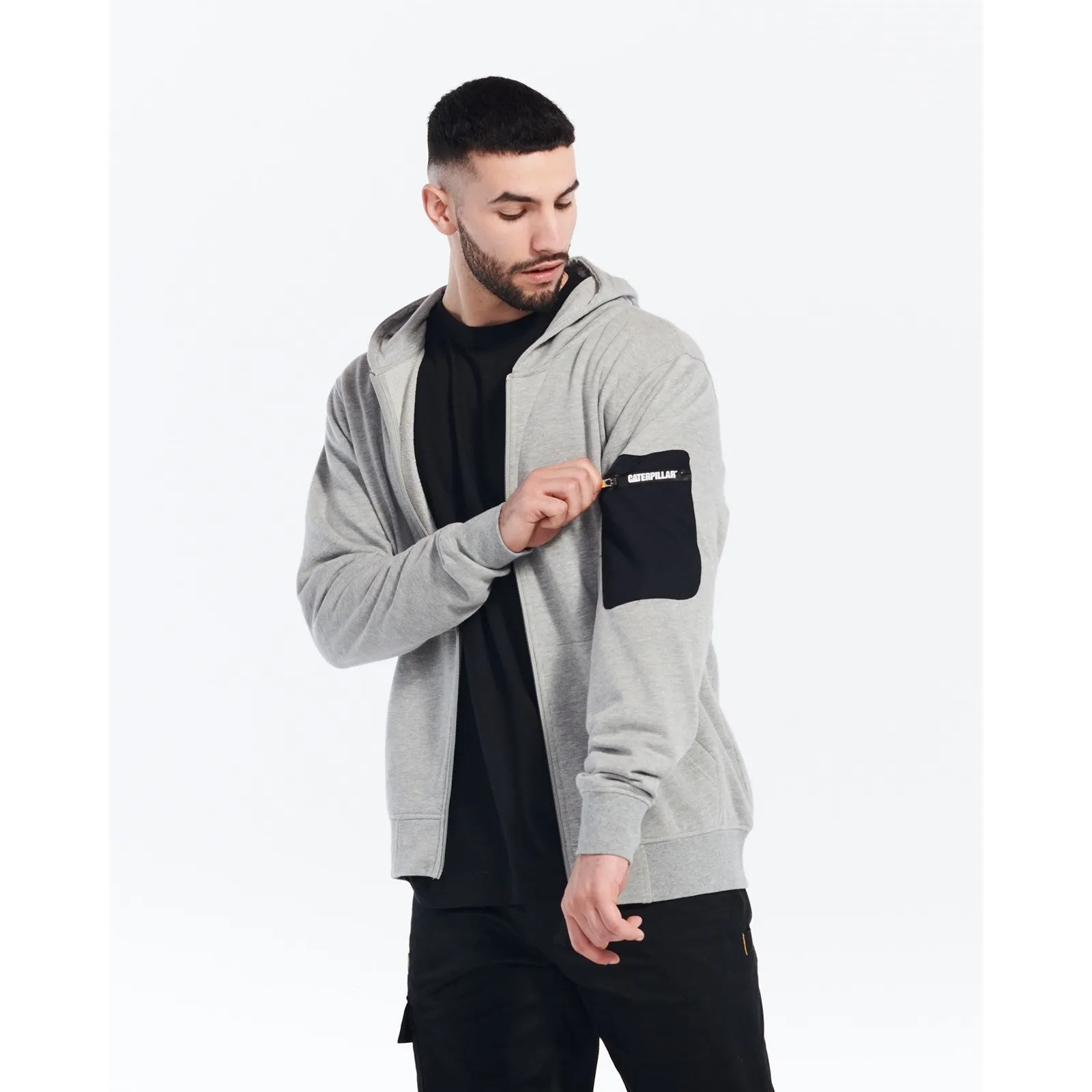 Loopback Full Zip Hoodie  Grey