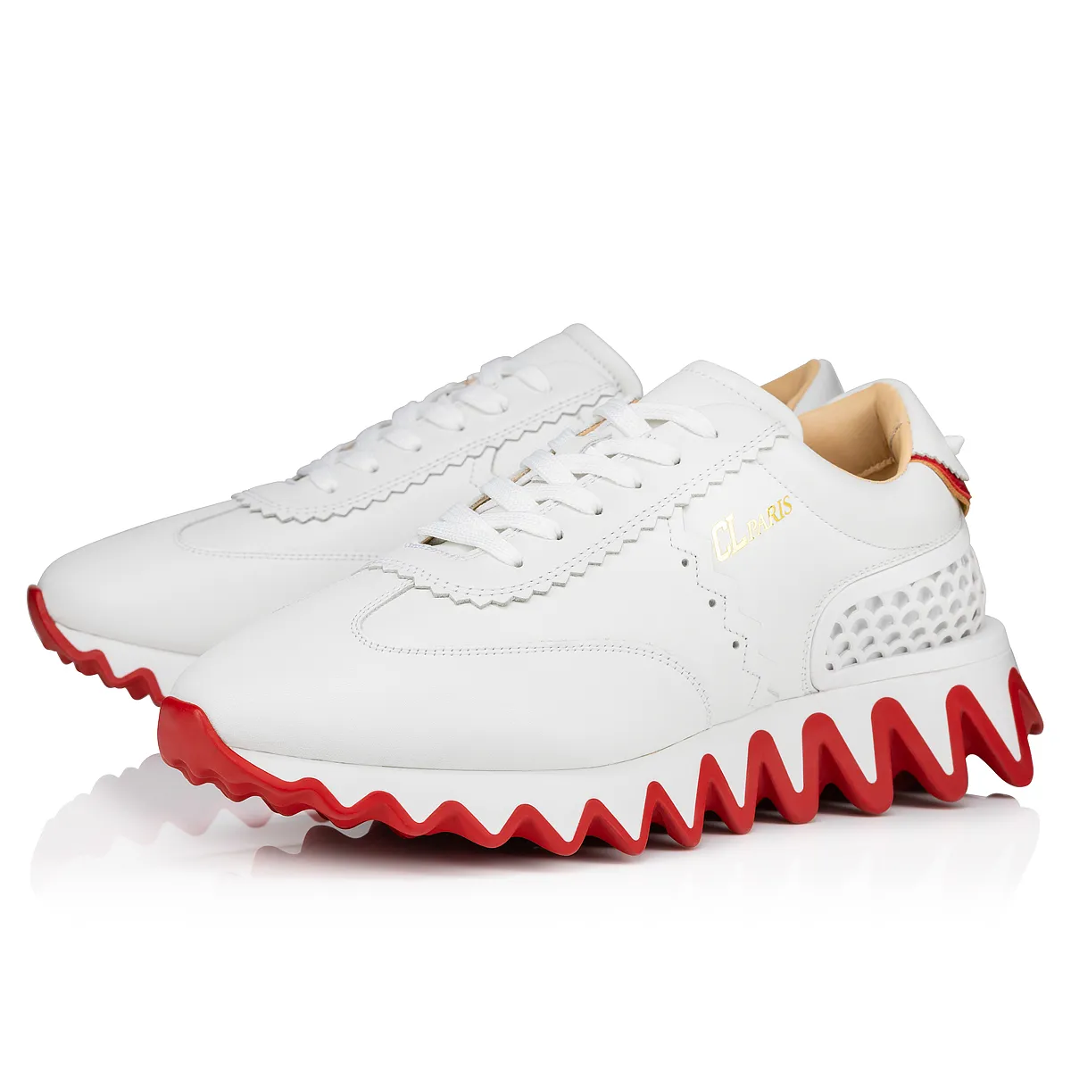 Loubishark Sneakers - Calf leather - White - Men