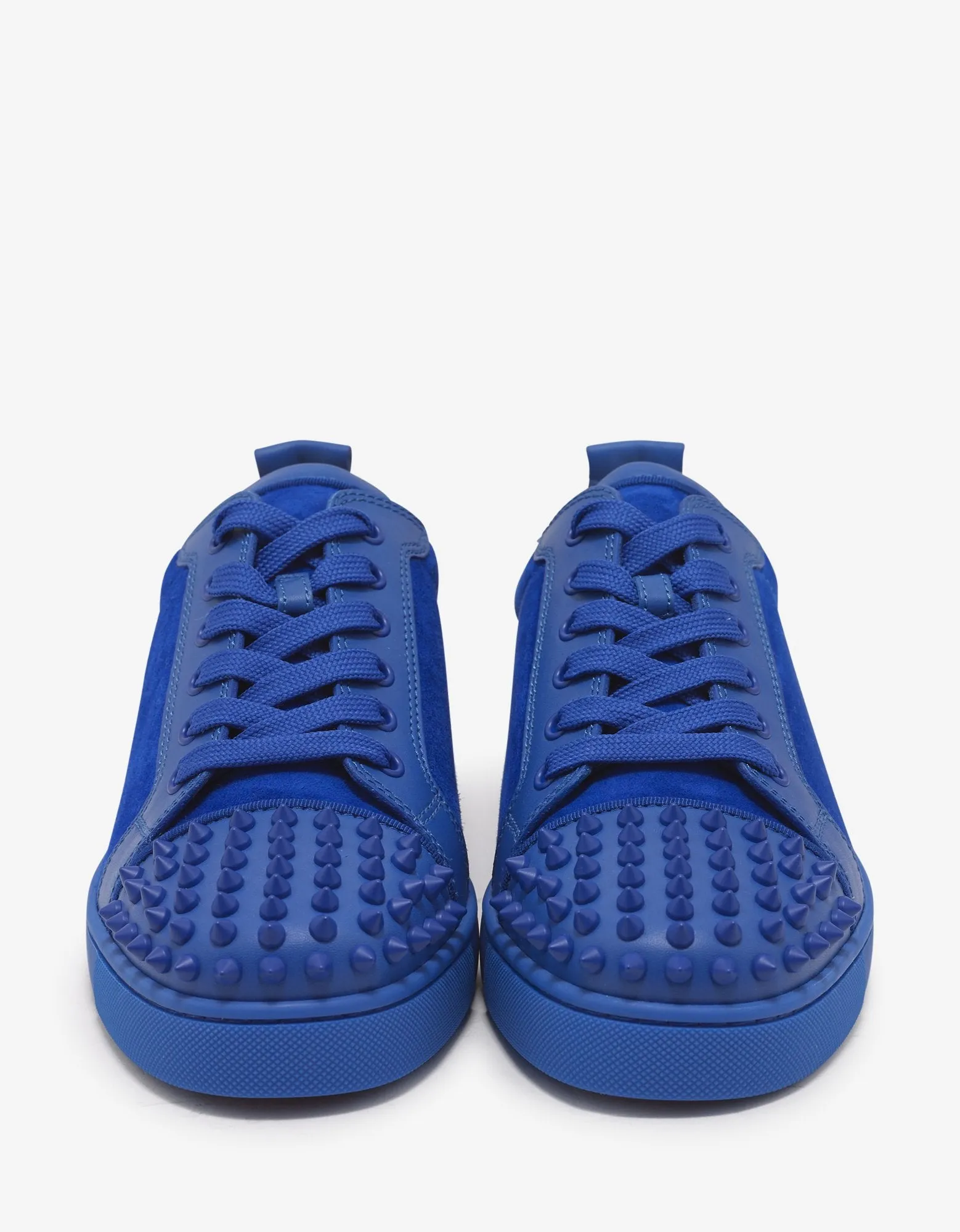 Louis Junior Spikes Flat Blue Calf & Suede Trainers