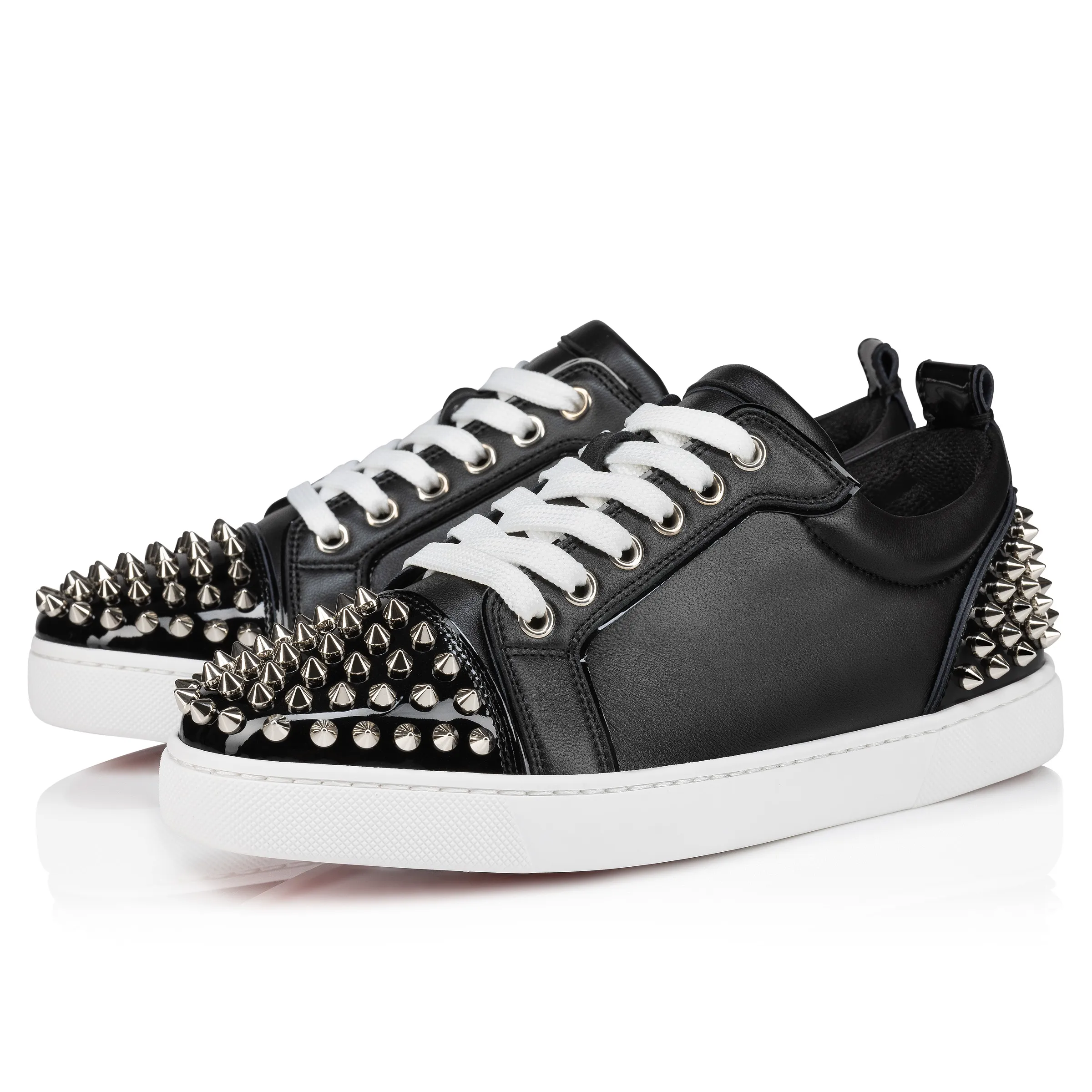 Louise Junior Spikes Sneakers - Nappa leather - Black - Women