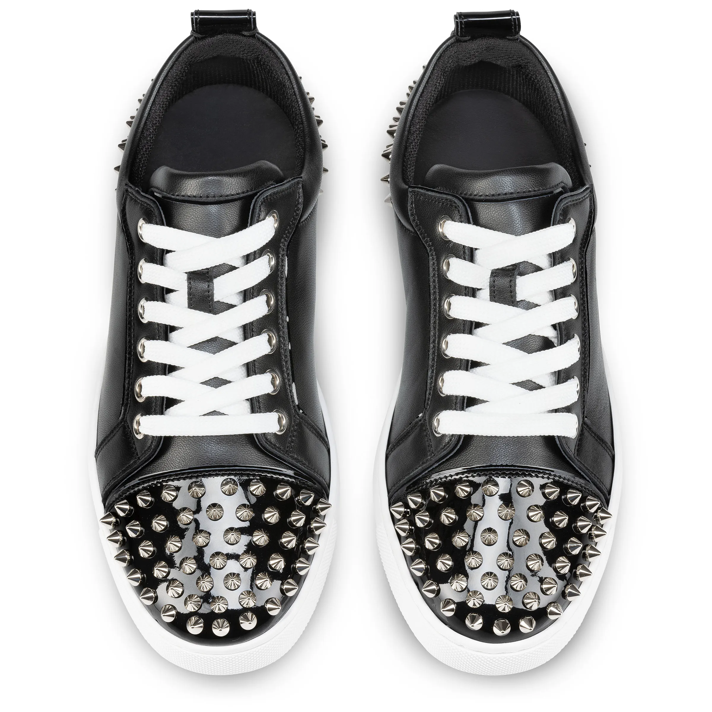 Louise Junior Spikes Sneakers - Nappa leather - Black - Women