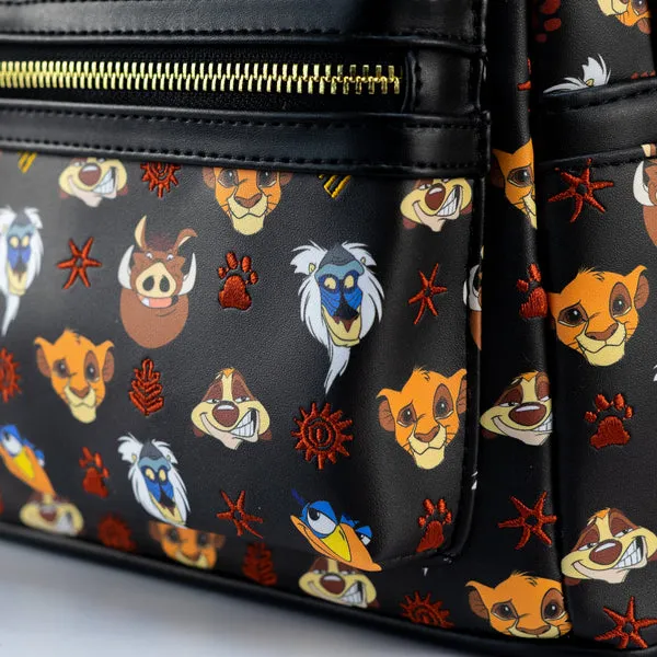 Loungefly x Disney The Lion King Faces AOP Mini Backpack