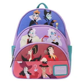 Loungefly x Disney Villains Colour Block Triple Pocket Mini Backpack