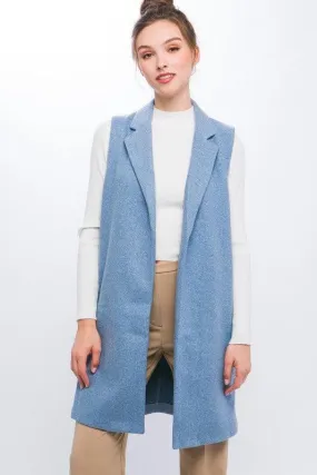 LOVE TREE JQ Fleece Long Line Vest