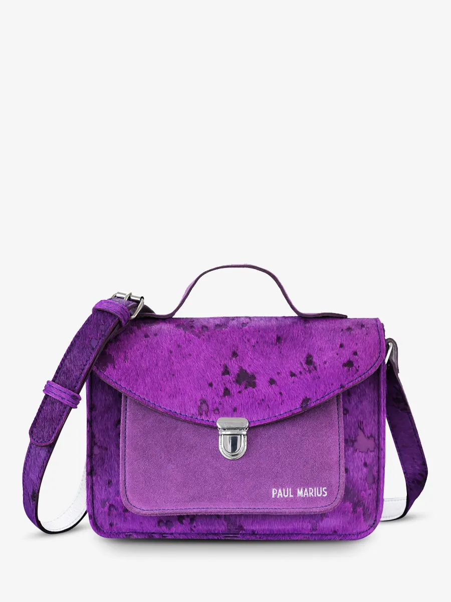 Mademoiselle George Rodeo Trip Zinzolin - leather hand bag for woman Purple -  | PAUL MARIUS