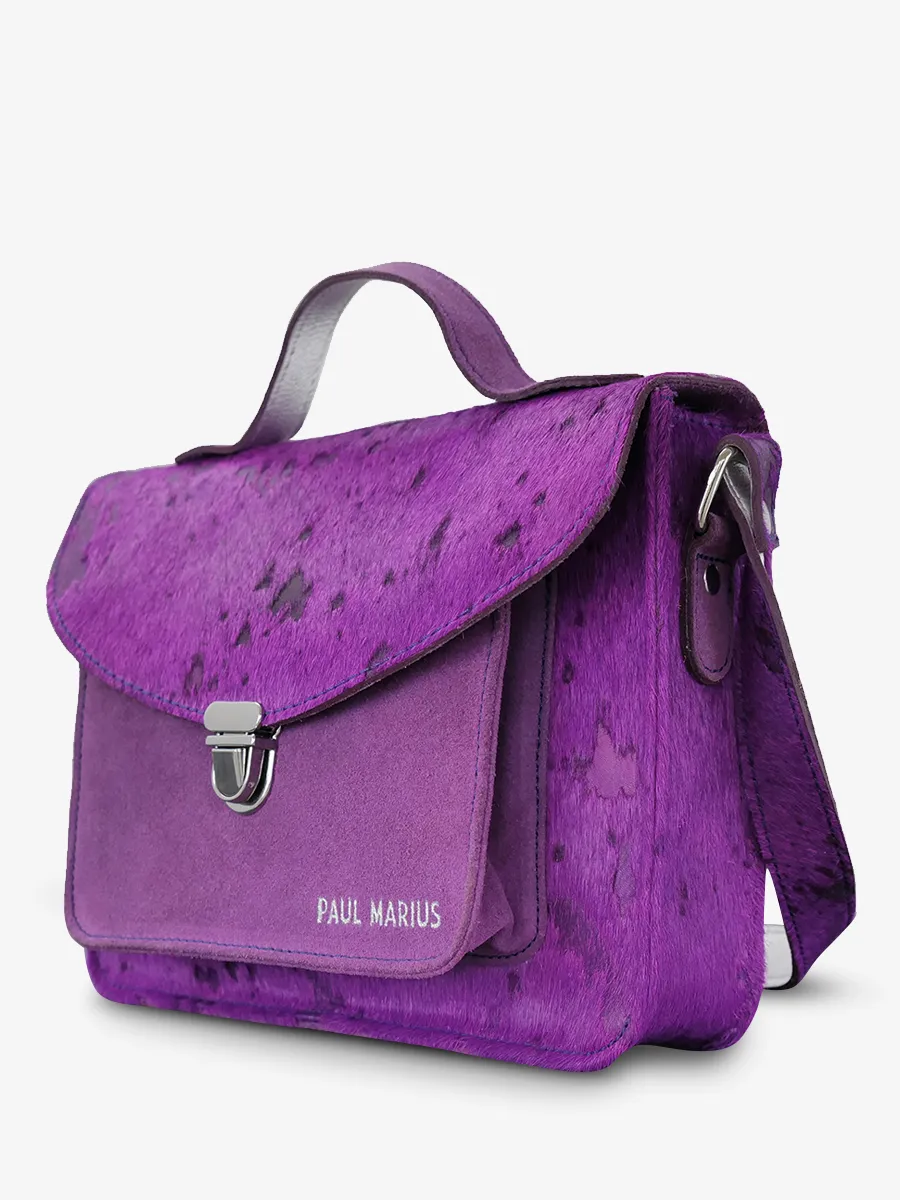 Mademoiselle George Rodeo Trip Zinzolin - leather hand bag for woman Purple -  | PAUL MARIUS