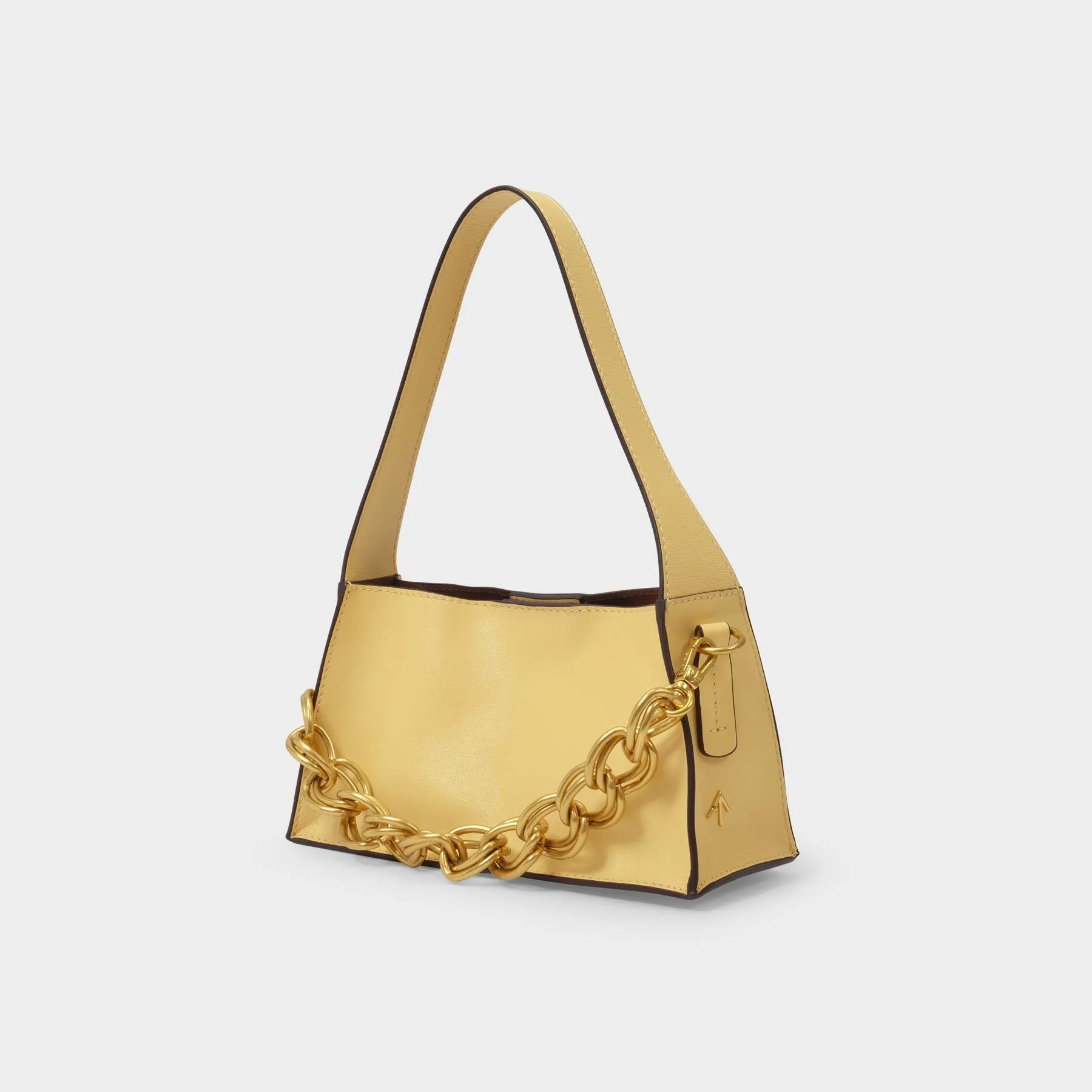 Manu Atelier  Mini Kesme Bag in Yellow Leather