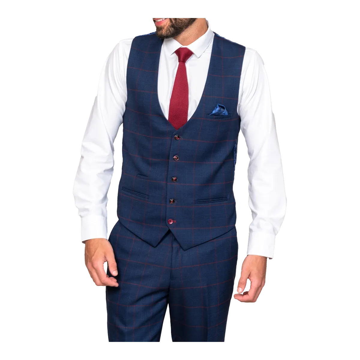 Marc Darcy Edinson Check Waistcoat