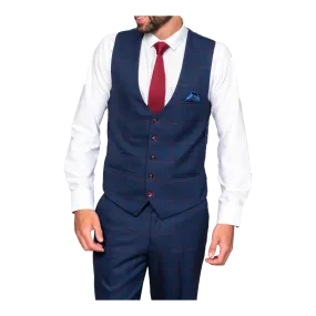 Marc Darcy Edinson Check Waistcoat