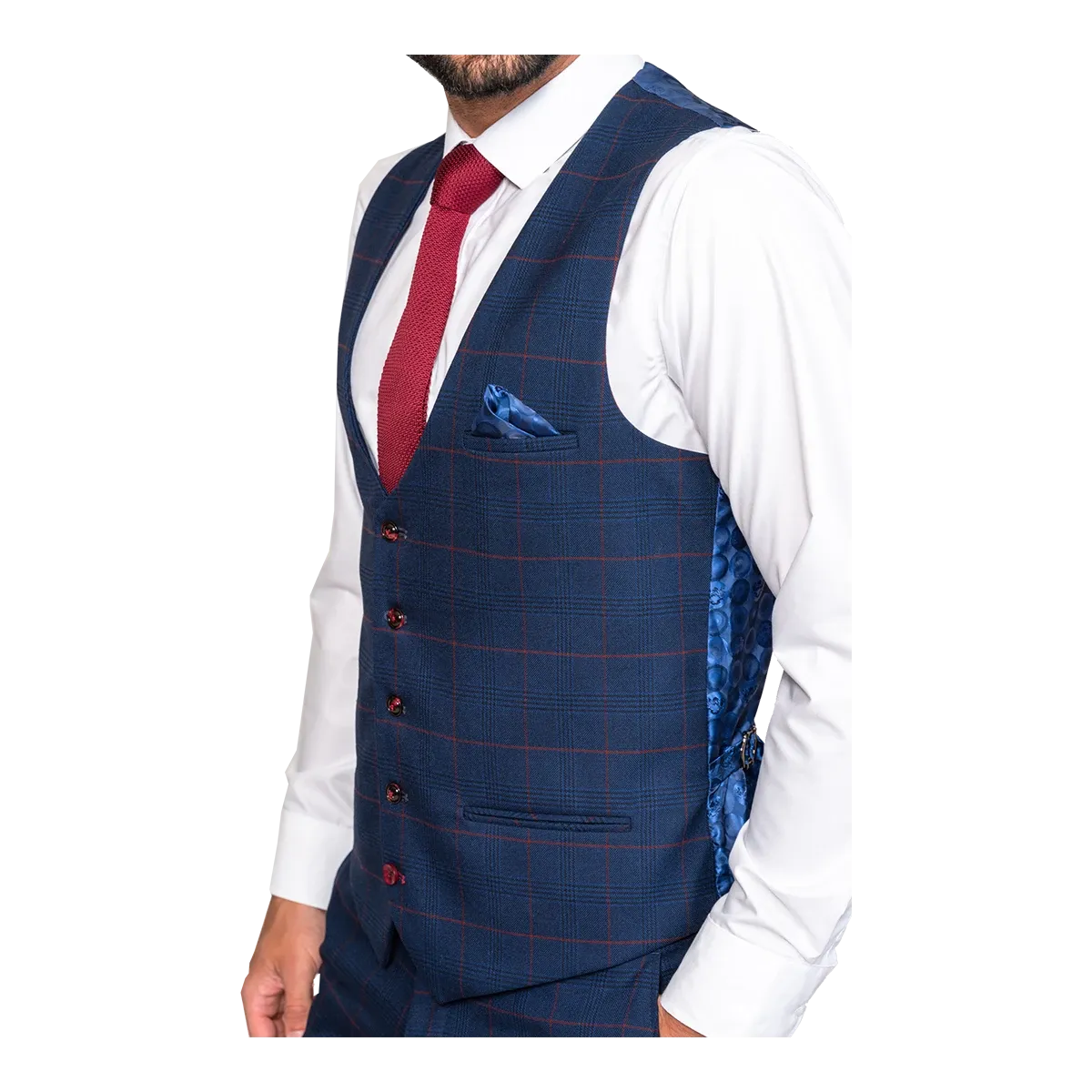 Marc Darcy Edinson Check Waistcoat