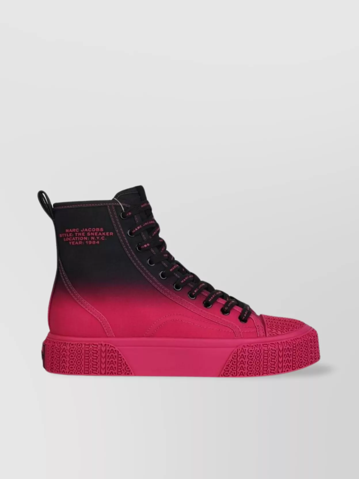 Marc Jacobs   High-top textured sole sneakers with pull tab