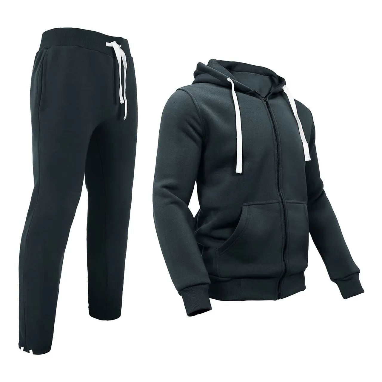 Men's Winter-Warm Fleece-Lined Hoodie and Jogger Set