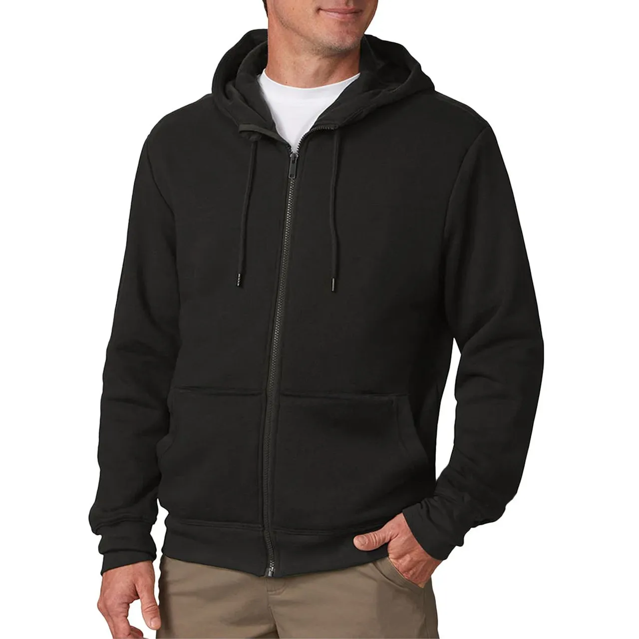 Men’s Fleece-Lined Full-Zip Hoodie (1- to 3-Pack)