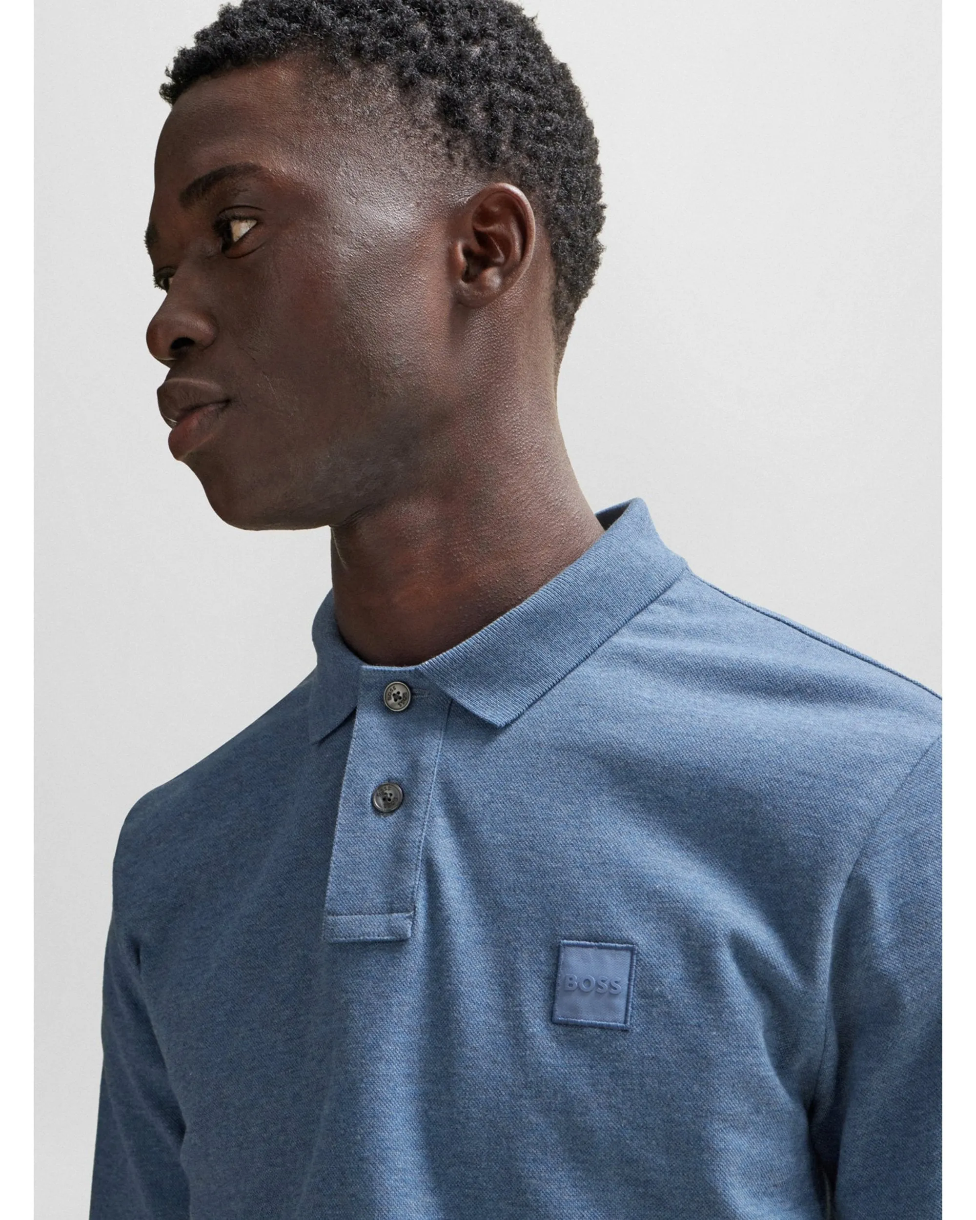 Mens Passerby Polo Shirt Open Blue 