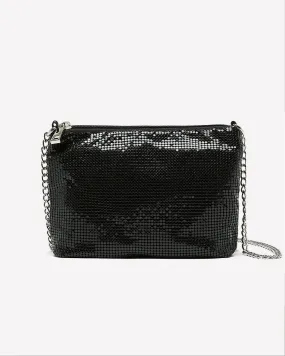 Metal Mesh Handbag with Chain Strap - Addition Elle