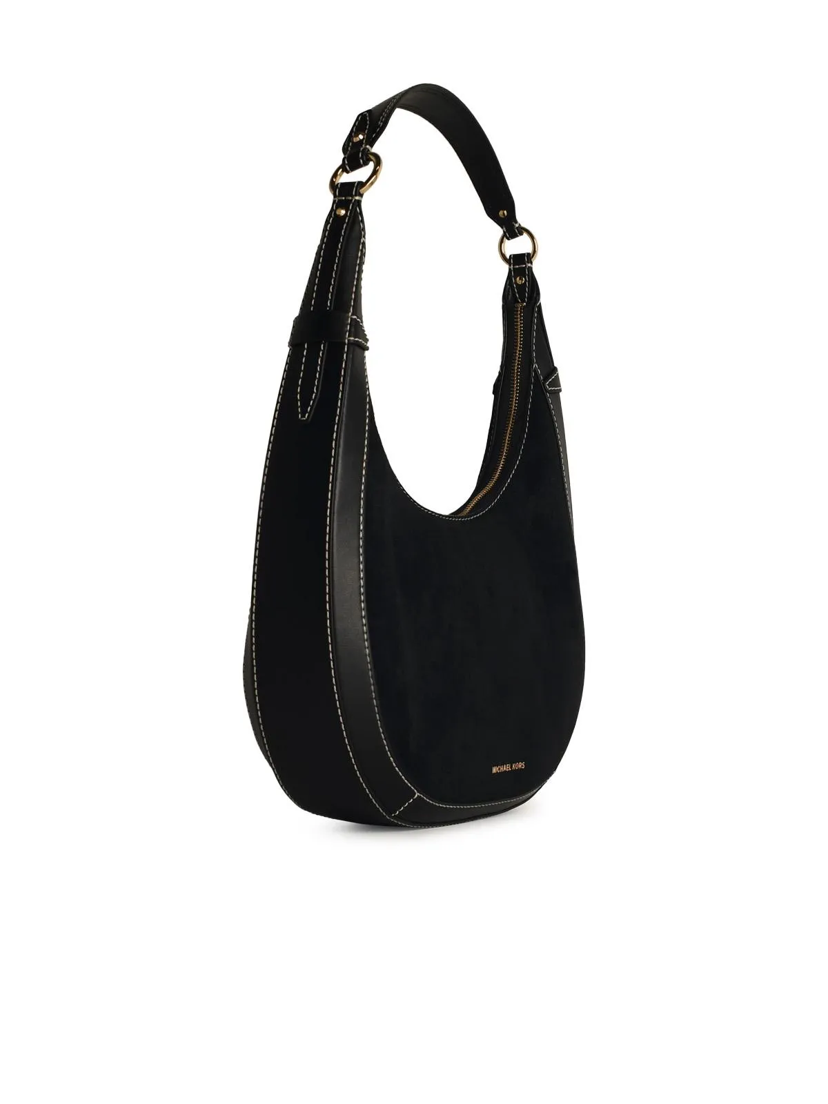 Michael Michael Kors    Michael Michael Kors 'Preston' Black Lear Shoulder Bag