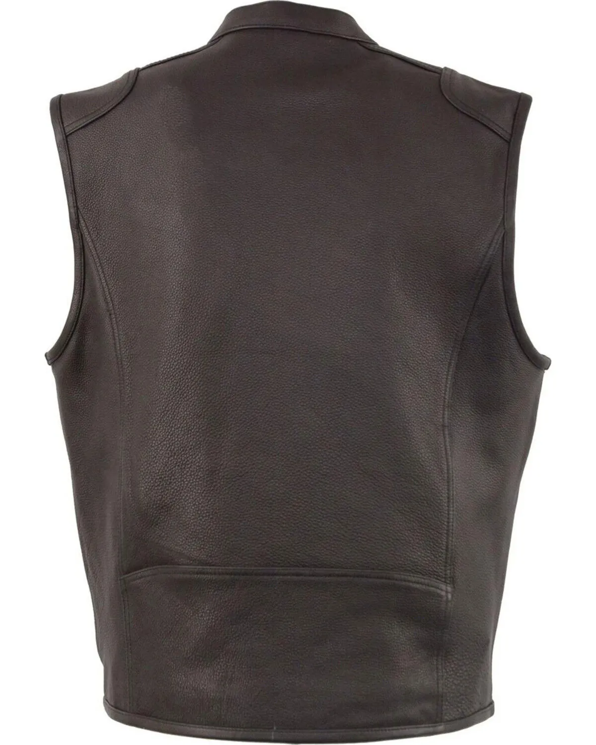 Milwaukee Leather Men's Black Cool Tec Leather Vest - Big 5X