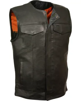 Milwaukee Leather Men's Collarless Club Style Vest - Big 4X