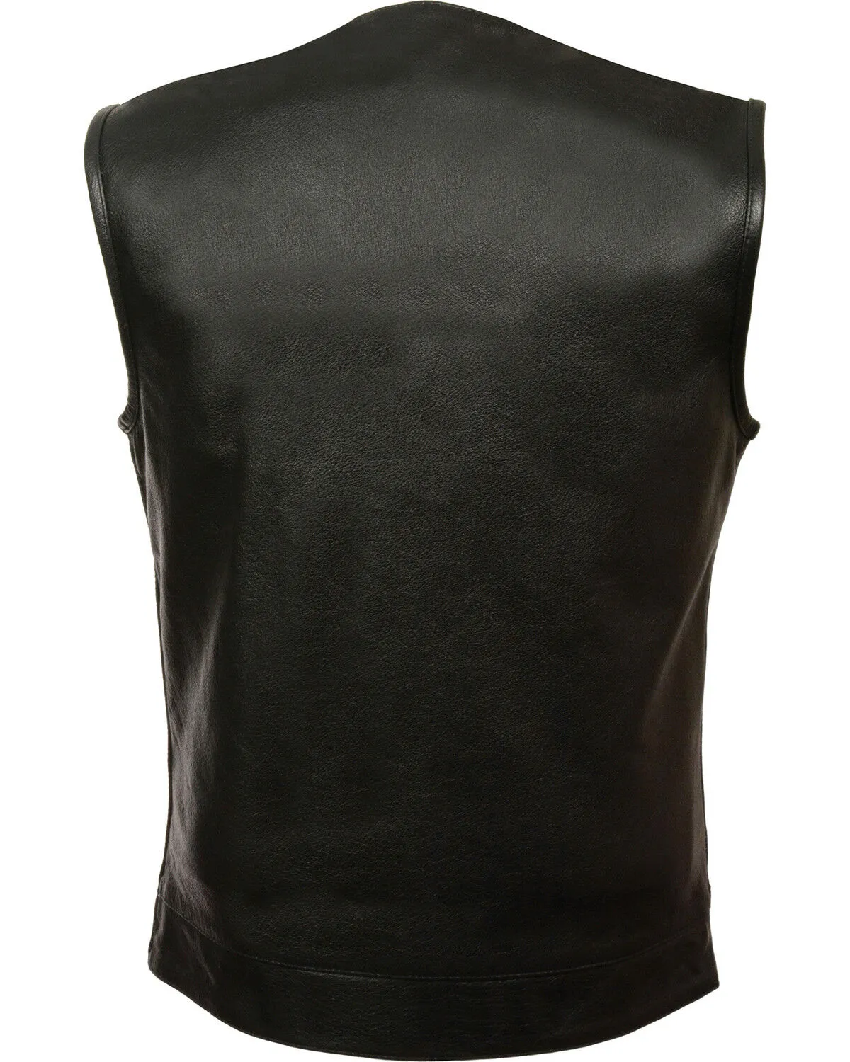 Milwaukee Leather Men's Collarless Zip Front Club Style Vest