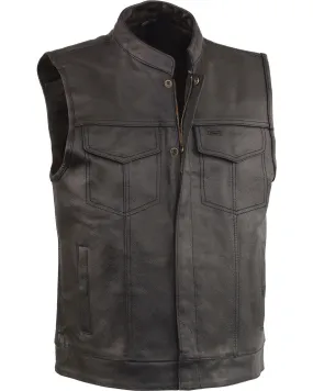 Milwaukee Leather Men's Open Neck Club Style Vest - Big 3X